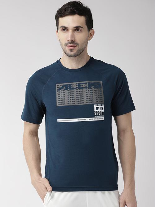 navy blue printed t-shirt - 16495345 - Very Small Image - 1