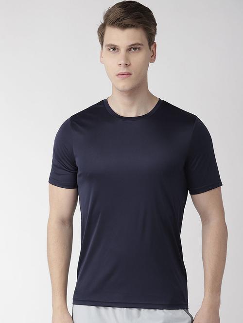 navy blue solid t-shirt - 16495383 - Very Small Image - 1