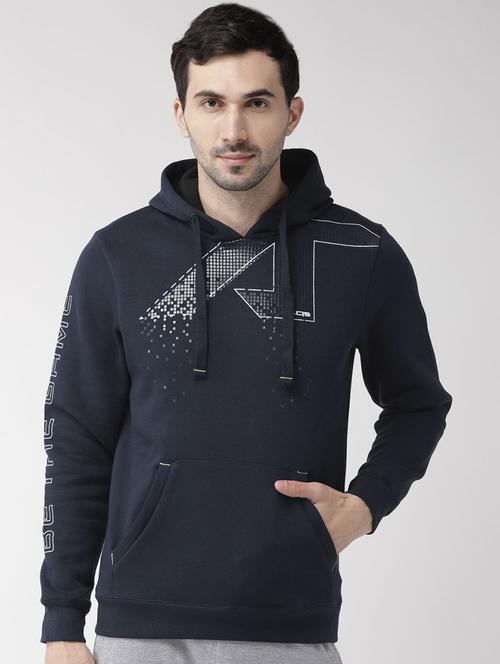 navy blue chest print sweatshirt - 16495414 - Very Small Image - 1
