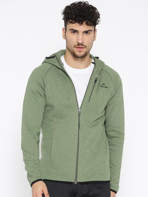 olive green solid sweatshirt - 16495506 - Very Small Image - 1