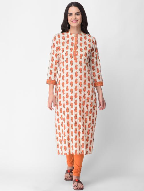 floral straight kurta - 16497042 - Very Small Image - 1