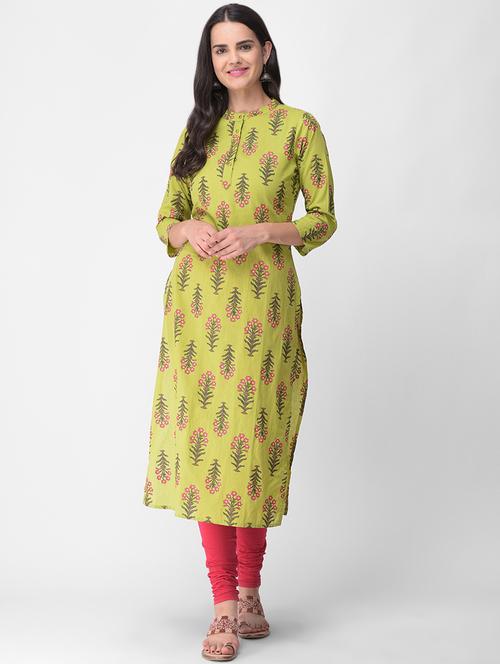 floral straight kurta - 16497051 - Very Small Image - 1