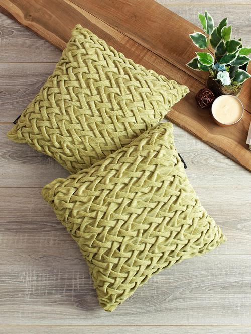 polyester fabric geometric cushion cover set of 2 - 16497108 - Very Small Image - 1