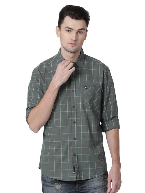green checkered casual shirt - 16497156 - Very Small Image - 1