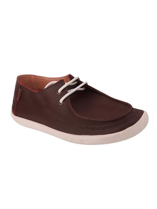 lawman pg3 maroon leatherette lace up shoes - 16498711 - Very Small Image - 1
