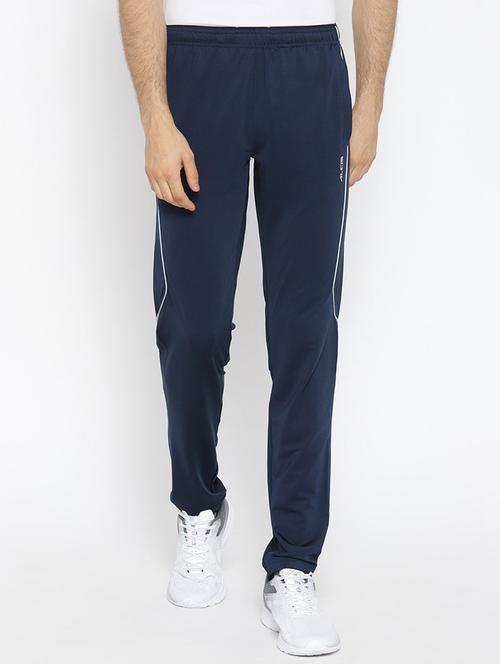 navy blue solid full length track pant - 16498797 - Very Small Image - 1