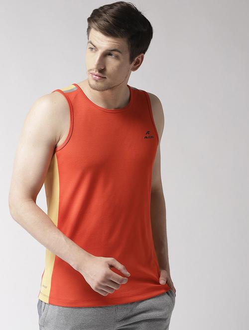 orange color block t-shirt - 16499665 - Very Small Image - 1
