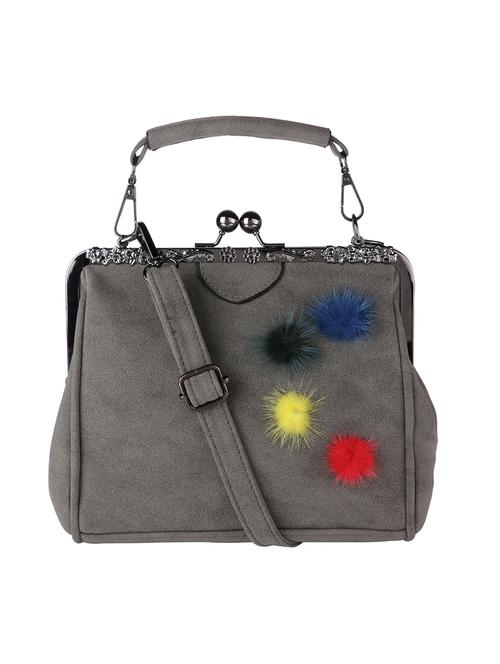grey leatherette (pu) sling bag - 16499904 - Very Small Image - 1