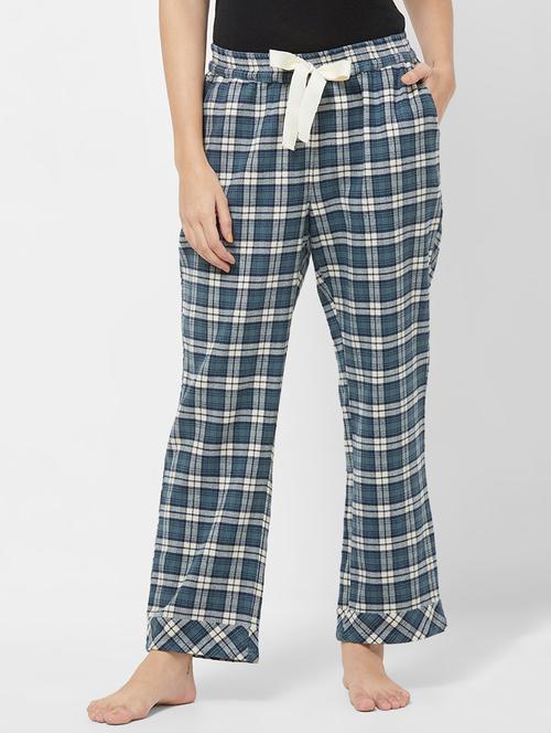 drawstring waist checkered pajama - 16501025 - Very Small Image - 1