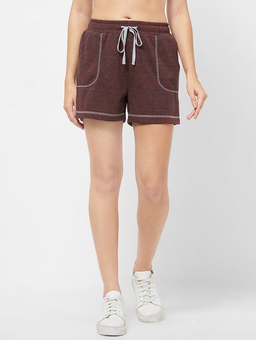drawstring waist solid shorts - 16501095 - Very Small Image - 1