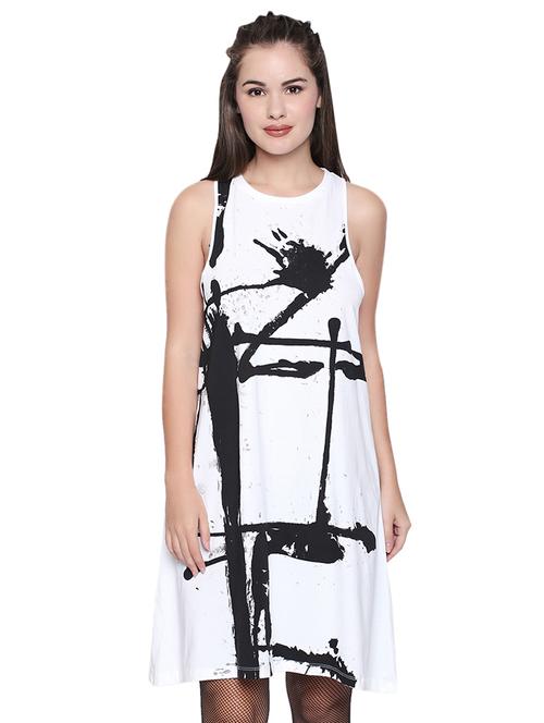 racer back abstract a-line dress - 16501580 - Very Small Image - 1