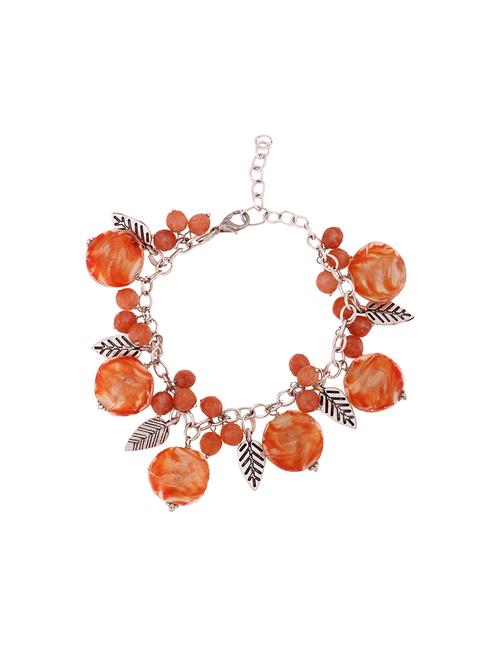 orange metal beaded bracelet - 16502240 - Very Small Image - 1