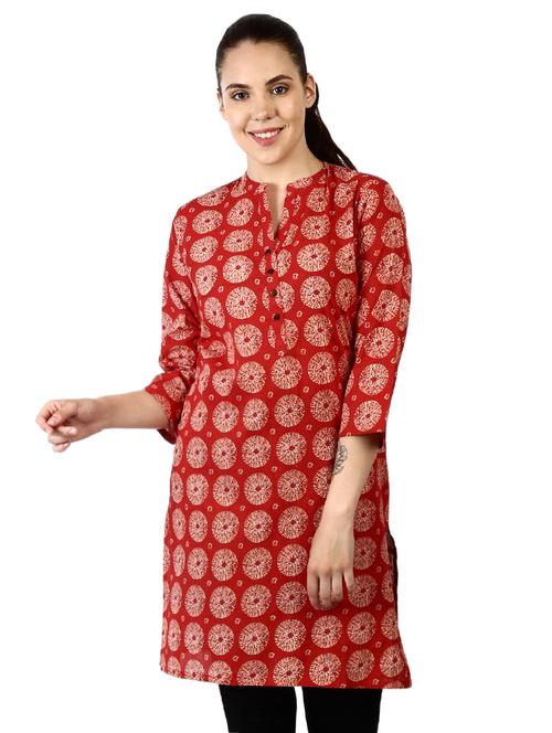 geometrical printed straight kurta - 16502310 - Very Small Image - 1