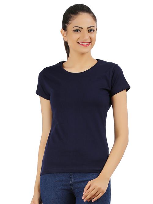 women's plain round neck t-shirt - 16502940 - Very Small Image - 1