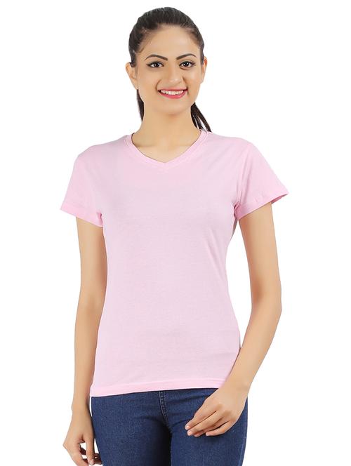 women's plain v neck t-shirt - 16502946 - Very Small Image - 1