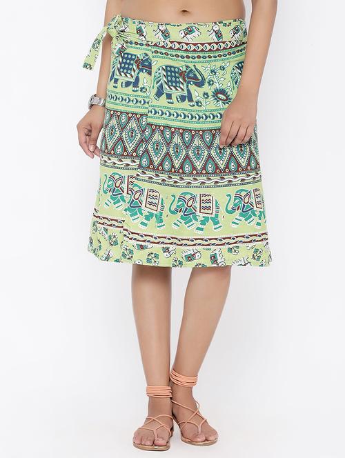 printed wrap skirt - 16503098 - Very Small Image - 1
