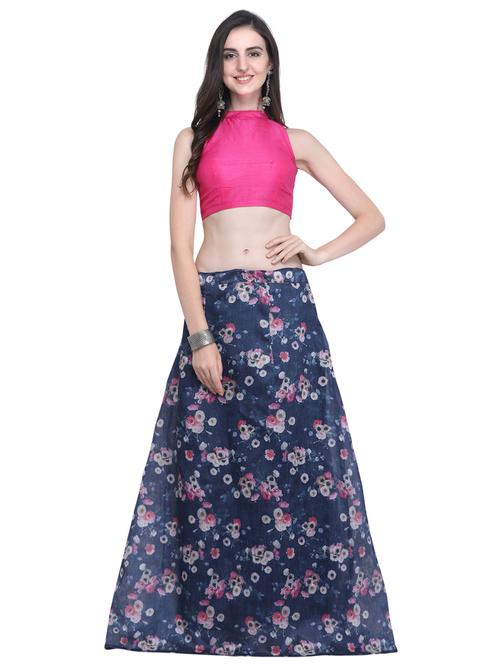 floral flared lehenga - 16503801 - Very Small Image - 1