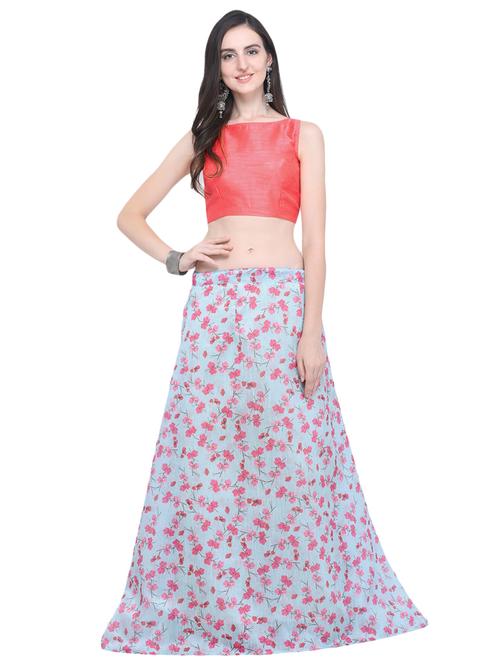 floral flared lehenga - 16503809 - Very Small Image - 1