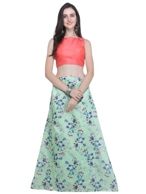 floral flared lehenga - 16503810 - Very Small Image - 1