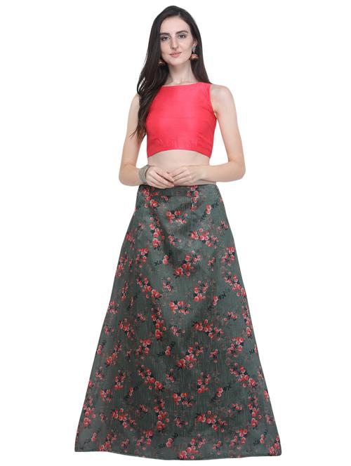 floral flared lehenga - 16503813 - Very Small Image - 1
