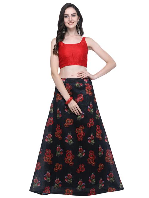 floral flared lehenga - 16503818 - Very Small Image - 1