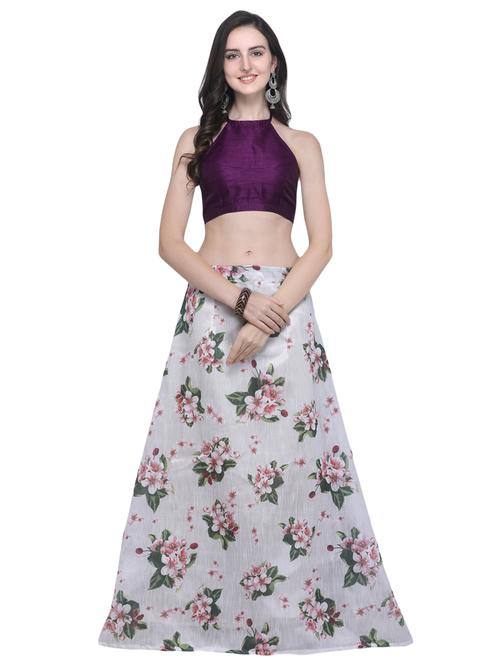 floral flared lehenga - 16503821 - Very Small Image - 1