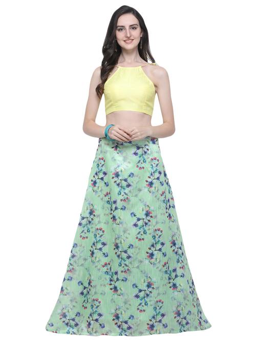 floral flared lehenga - 16503822 - Very Small Image - 1