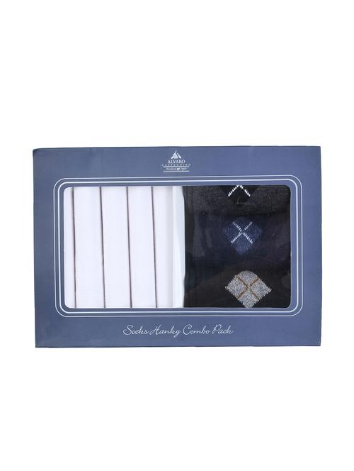 multi colored cotton above ankle length sock and handkerchief - 16503975 - Very Small Image - 1