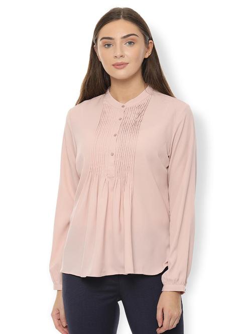mandarin neck long sleeved top - 16504086 - Very Small Image - 1