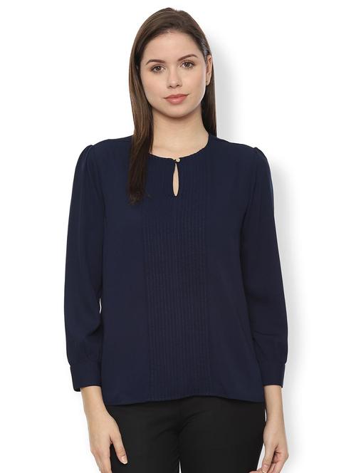 key hole neck solid top - 16504102 - Very Small Image - 1
