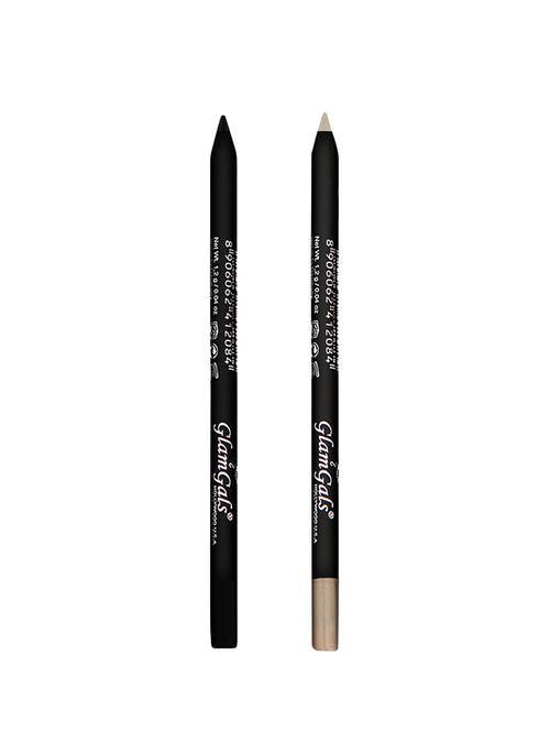 glamgals glide-on eye pencil pack of 2 (black & golden) - 16504186 - Very Small Image - 1