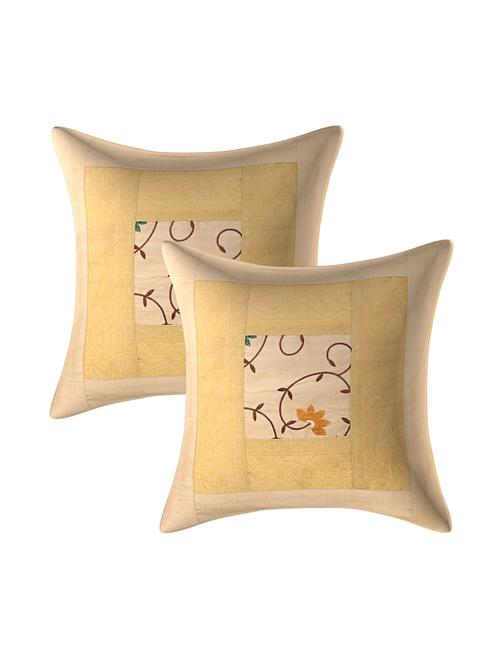 embroidered-2 piece standard size cushion cover set - 16504979 - Very Small Image - 1
