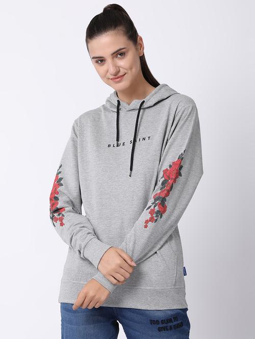 floral detail hooded sweatshirt - 16505533 - Very Small Image - 1