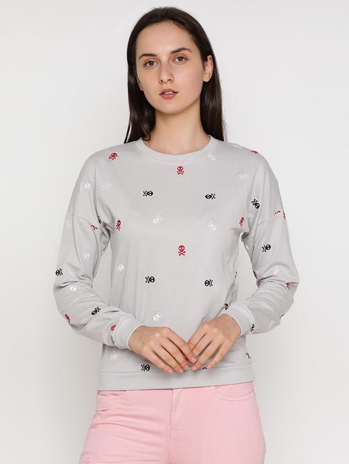 crew neck quirky sweatshirt - 16505534 - Very Small Image - 1