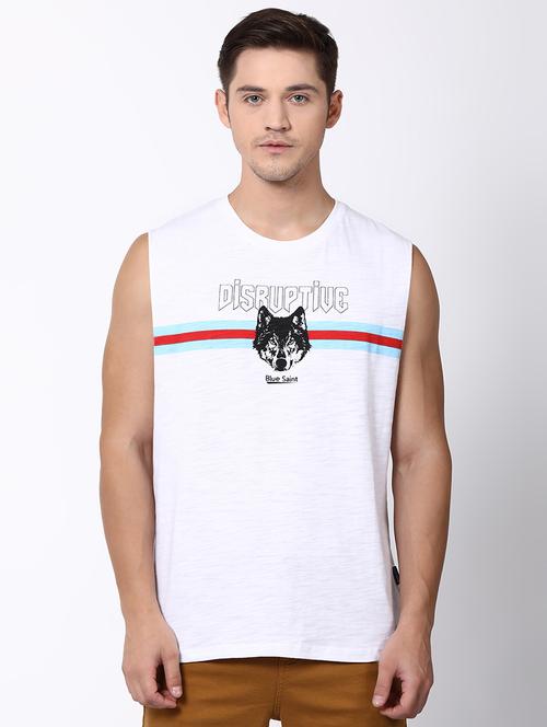white typographic chest print t-shirt - 16505556 - Very Small Image - 1