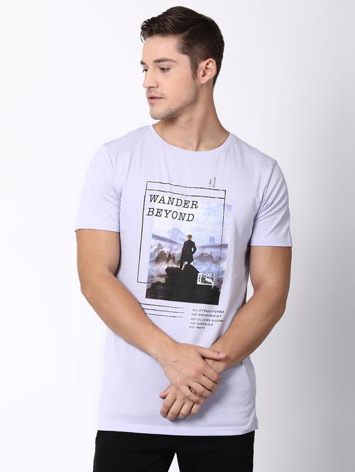 grey typographic chest print t-shirt - 16505582 - Very Small Image - 1