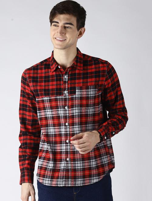 red checkered casual shirt - 16506098 - Very Small Image - 1