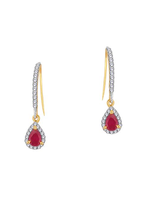 gold brass drop earring - 16506338 - Very Small Image - 1