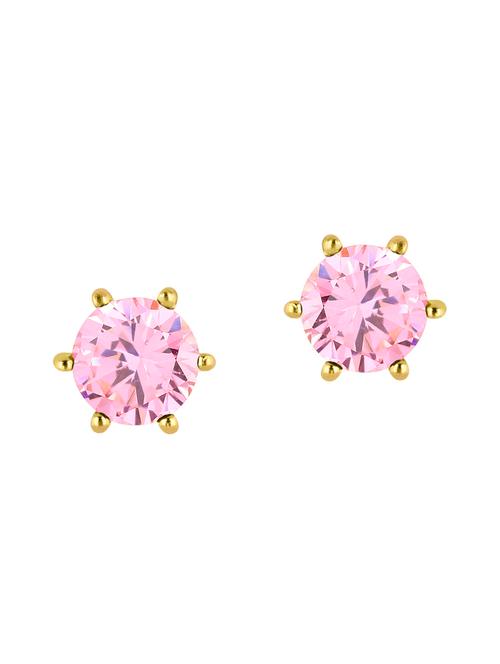 pink brass studs earring - 16506408 - Very Small Image - 1