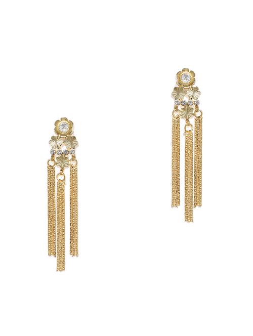 gold brass drop earring - 16506564 - Very Small Image - 1