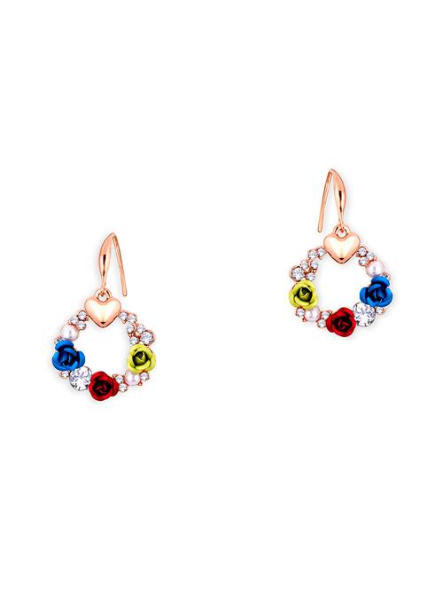 gold metal drop earring - 16506679 - Very Small Image - 1