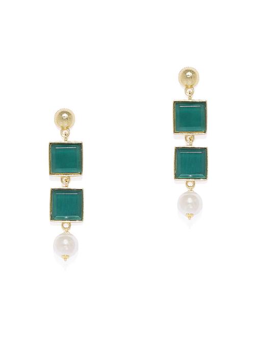 gold metal drop earring - 16506692 - Very Small Image - 1