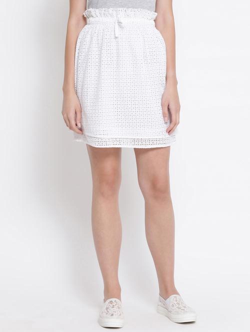 high rise drawstring waist a-line skirt - 16506722 - Very Small Image - 1