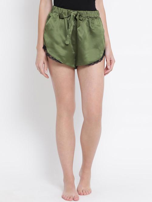 tie front solid shorts - 16506741 - Very Small Image - 1