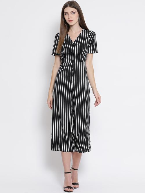 tie knot back striped jumpsuit - 16506884 - Very Small Image - 1