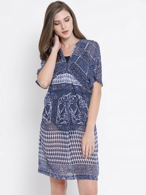 v neck paisley print coverup - 16506913 - Very Small Image - 1