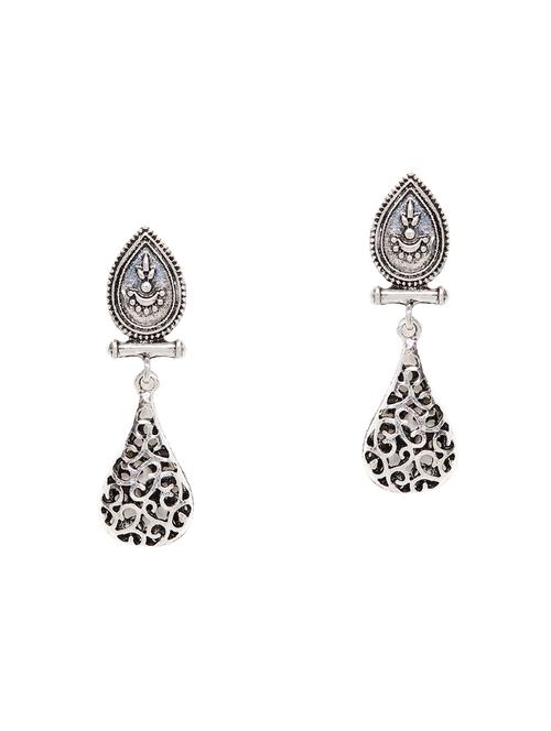 silver metal drop earring - 16506999 - Very Small Image - 1