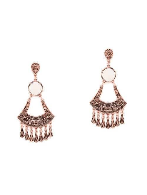 metallic metal drop earring - 16507001 - Very Small Image - 1