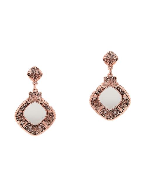 metallic metal drop earring - 16507003 - Very Small Image - 1
