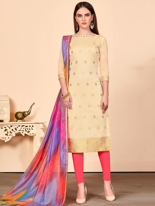 zari work unstitched suit - 16507533 - Very Small Image - 1
